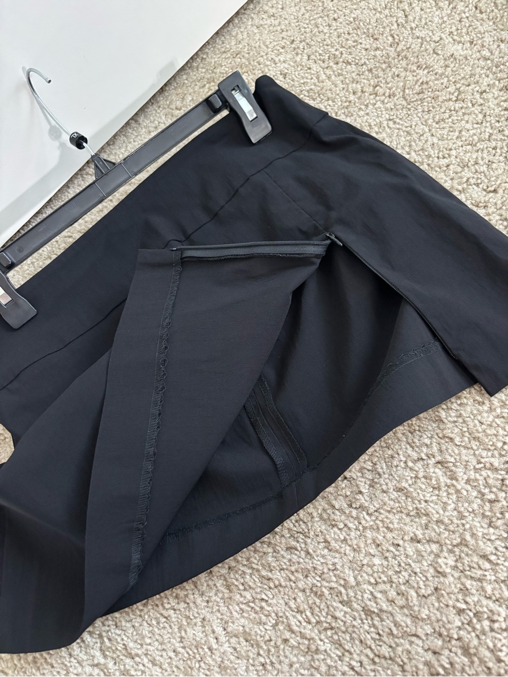 Bebe Black Mini Skirt with Side Zipper - Size M